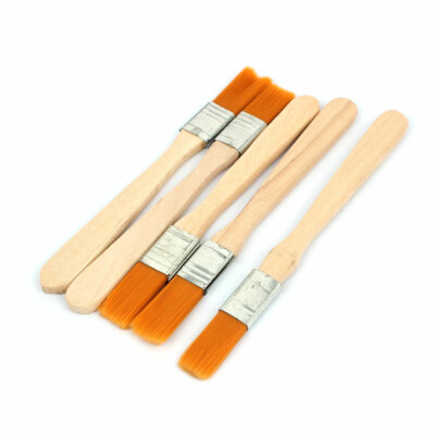 Painter Artist Wooden Handle Oil Painting Paint Drawing Brush Tool 5.7 Inch 5pcs