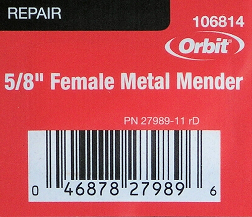 2 - ORBITA 5/8 pollici Raccordo tubo femmina in metallo uomo con morsetto riparazione tubo 106814 - Foto 7 di 7