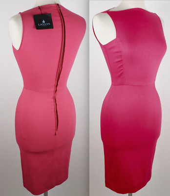 New sz 34 / US 2 LANVIN ete 2013 dress pink rose stretch bodycon