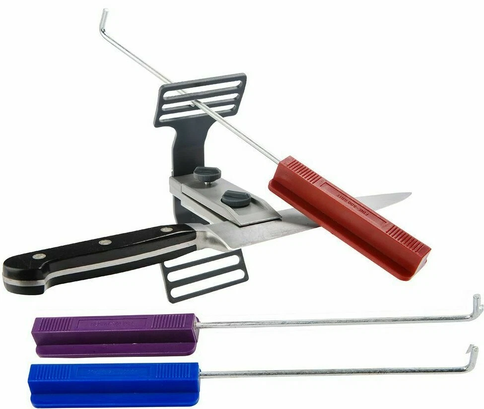 Eze-Lap FIXED ANGLE KIT Knife Clamp, Angle Guides, Guide Rods *USA Made