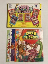 Vintage Super Stickers Activity Books 1982 5 Book Lot  Incomplete READ   