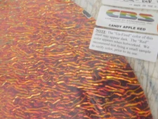 Dichroic Glass:CBS 90 COE Candy Apple Red on Granite Ripple Black - 3"Sq