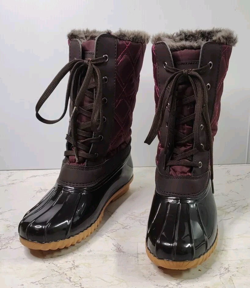 SPORTO Women's Boot Snow Waterproof Eco System Lace-up Size 7M