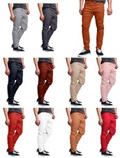 NE PEOPLE Casual Stretch Cotton Comfy Everyday Mens Twill Jogger Pants S-5XL 