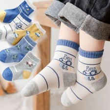 Kids Boys Cotton Socks Cute Warm Soft Solid Classic Spring Autumn Winter Socks