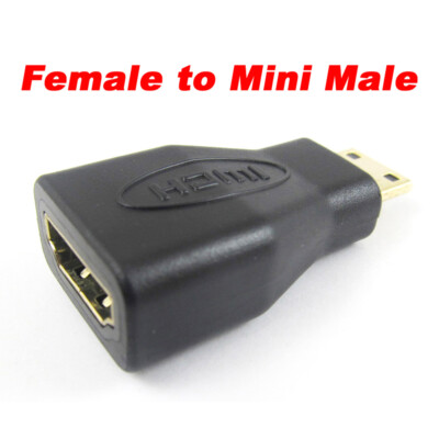 5pcs HDMI 19pin Female to Mini HDMI Male Gold Plated Adapter for Mac systems