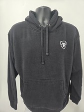 Ariat Hoody Large Black Drawstring Logo Outdoor Hiking Hoodie Casual Men