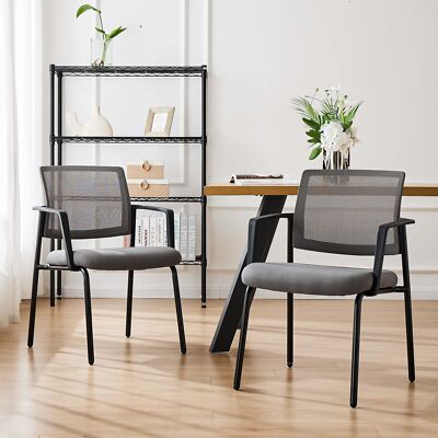 Black/Grey Mesh Back Chair - Multi-Purpose Stacking Chair for Conferences