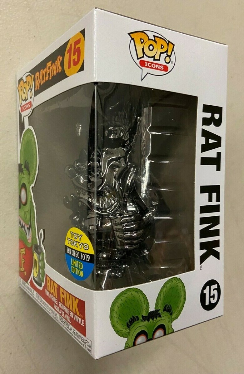 Funko Pop Icons Rat Fink Black Chrome 2019 SDCC Comic Con