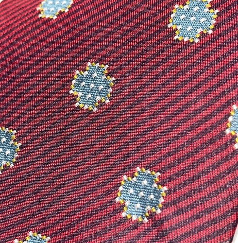 Giorgio Armani Aztec Mens Tie 100% Silk Cravatte Geometric Motif Italy Vintage - Picture 5 of 8