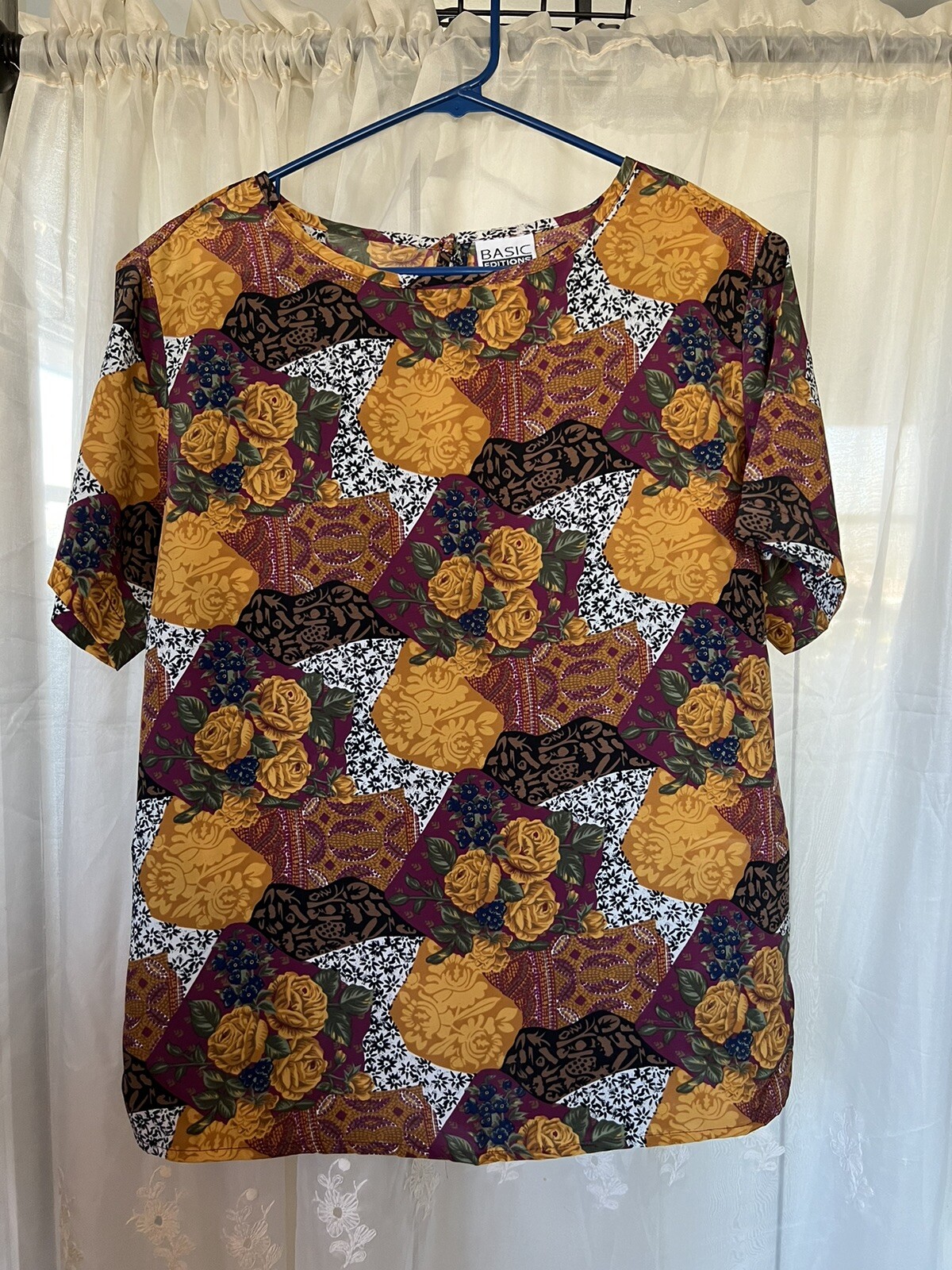 Basic Editions Multi-Pattern Vintage Floral Folk … - image 1