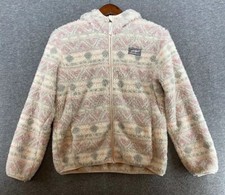 Eddie Bauer Fleece Sherpa Hoodie Zip Up  Pockets Girls Size Large 14/16