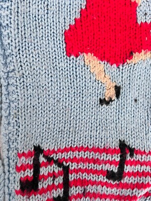 VTG 50s 60s Hand Knit Cowichan Sweater Swing Dance Square VTG 50s 60s Hand Knit Cowichan Sweater Swing Dance Square