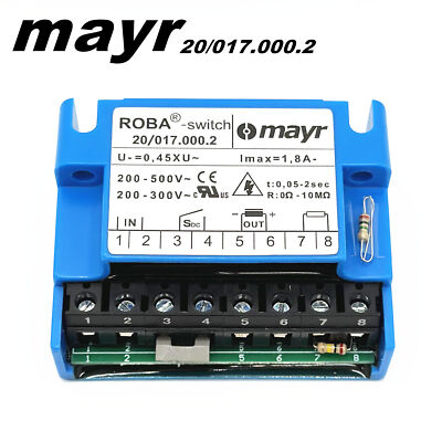 MAYR Brake Rectifier module ROBA-switch 20/017.000.2 200-500V 200-300V 1.8A