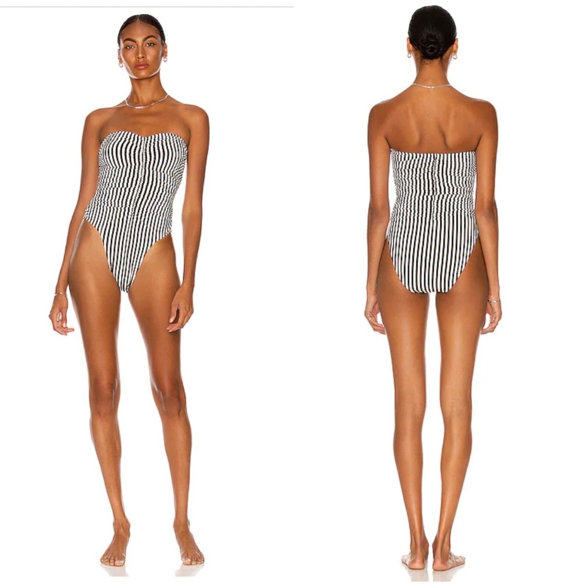 【NORMA KAMALI】slinky marissa フリル swimsuit Norma Kamali Slinky Marissa One Piece in Bronze | REVOLVE