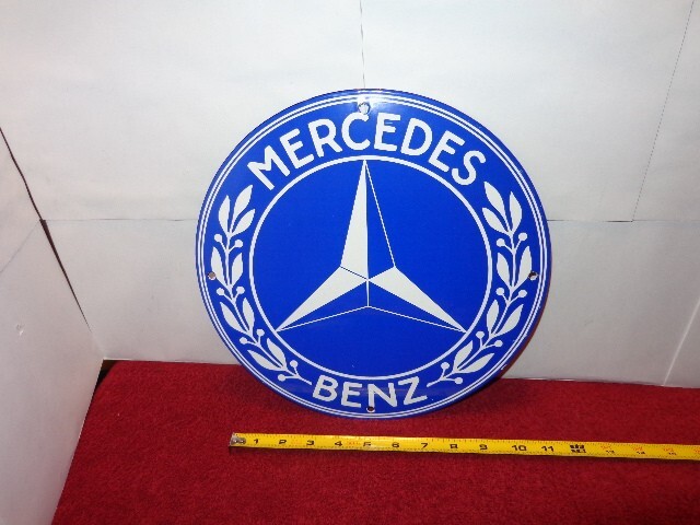 ベンツ サイン VINTAGE 11 3/4 in MERCEDES BENZ AUTOMOBILE ADV. SIGN HEAVY