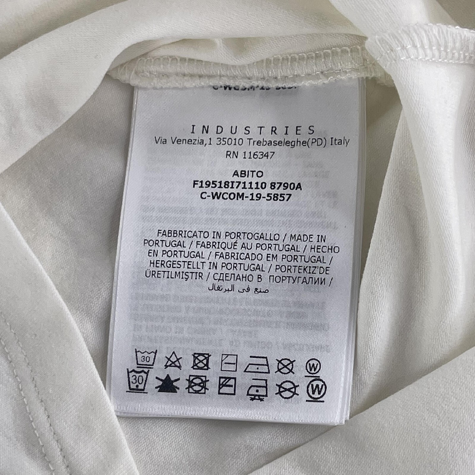 MONCLER infant  JR Logo lettering baby dress Size 2 Baby 2T Snap White shirt  thumbnail 11