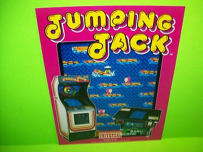 Universal JUMPING JACK Original Retro 1983 Video Arcade Game Promo Flyer Japan