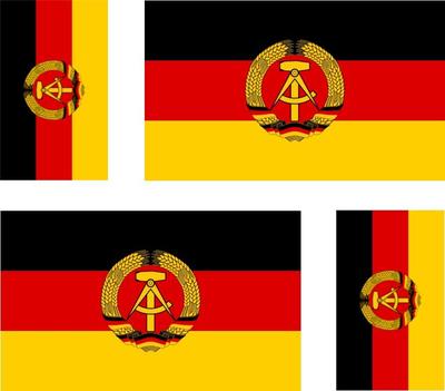 4 X Sticker For Car Motorcycle Luggage Germany Flag GDR AL