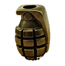 Brass Bead Parachute Cord Grenad Shape Knife Lanyard Pendant EDC DIY Accessories