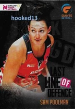 Sam Poolman Giants Last Line of Defence 2019 Super Netball Card #LLD-04