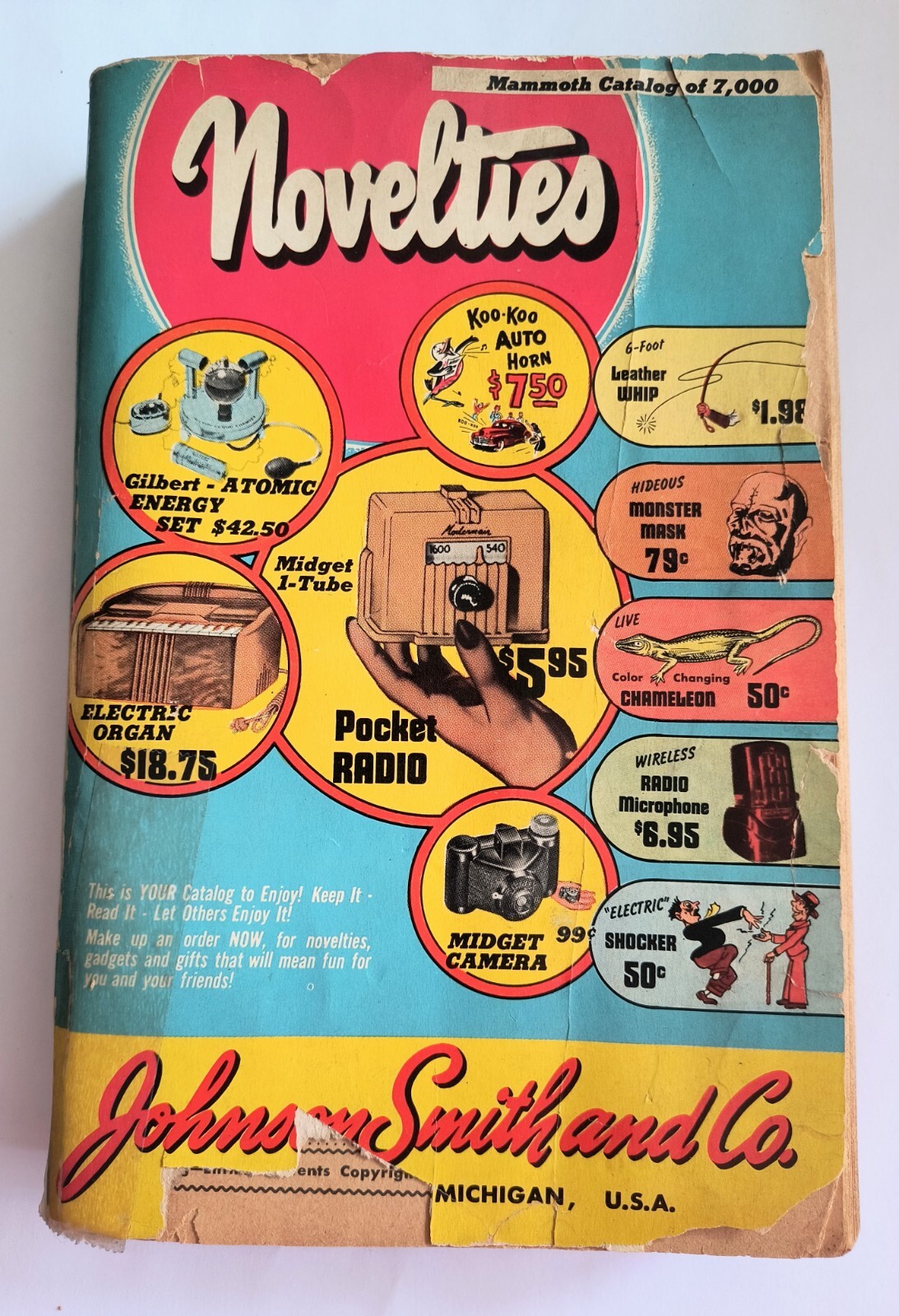 Vintage 1951 MAMMOTH Catalog of Novelties by Johnson Smith Co. Detroit