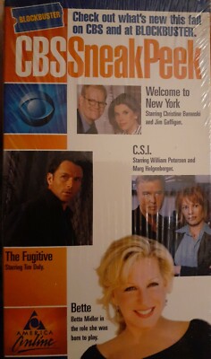 Blockbuster CBS Sneak Peek 2000 VHS Tape Welcome To New York CSI BRAND NEW