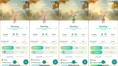 Shiny Deerling (Autumn, Spring, Summer, Winter) Tr-de unregister 1m stardust
