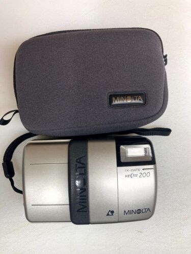 MINOLTA VECTIS 200 IX Date APS Auto Aspherical Zoom Lens Camera /case - Picture 2 of 2