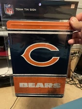 Chicago Bears DISTRESSED LOOK Team Tin Sign 12x8”. NFL