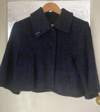 Vintage Hooch Size 8 Wool Mix Bolero Jacket 1960s Swing Style