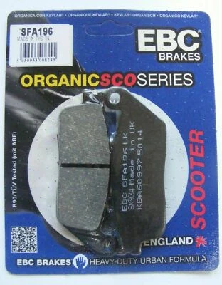 EBC SFA196 Pastilles De Frein Avant Noir Honda SH 125/150 2014-2018 - Photo 1/2