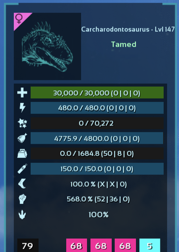 ARK Survival Ascended PvE PC/XBOX/PS5 Galaxy Carcharo Imprinted 568m (carcha) - Picture 9 of 15