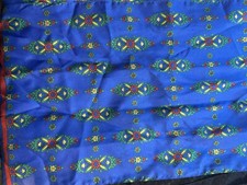 SARAH COVENTRY - VINTAGE BLUE PRINT SILKY TEXTURED RECTANGLE SCARF 52"x9.5"