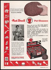 1946 Red Devil Tools Irvington New Jersey Copper Pot Cleaners Vintage Print Ad