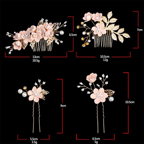 Women Hair Comb Clip Crystal Rhinestone Flower Pearl Wedding Bridal Hairpin Gift - Picture 3 of 40