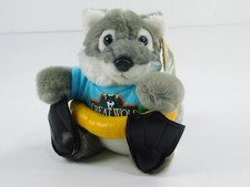 NWT Great Wolf Lodge Plush Timber Grey Petting Zoo Scuba Gear Tube Flippers 8"