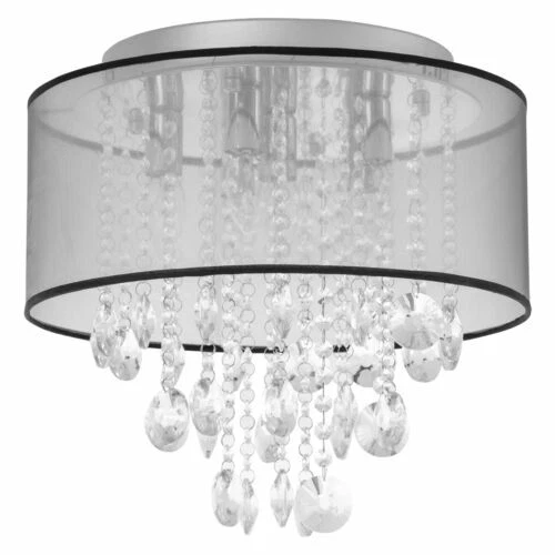Lampadari da soffitto argento in cristallo