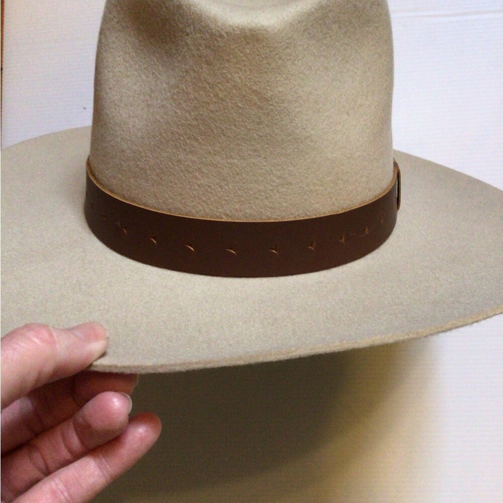 SALE Rare Wyeth  high crown wool rancher Cream Wool Felt Rancher Hat Billie main image 3