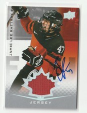Jamie Lee Rattray Signed 2021 Upper Deck Canada Women Jersey Card PWHL Boston