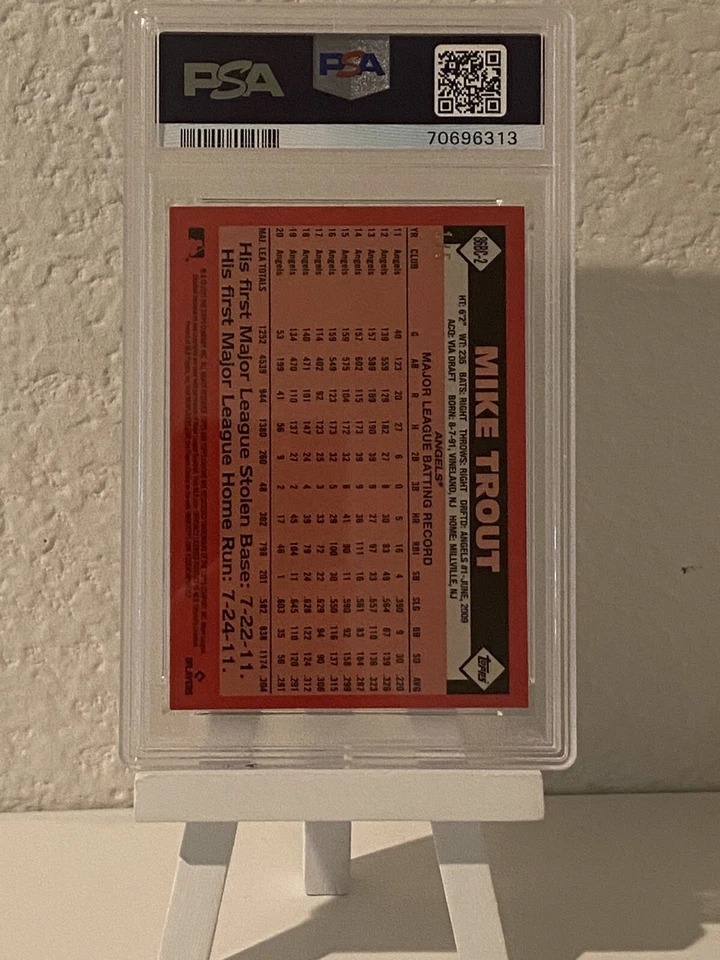 PSA10 2021 Topps Chrome 1986 86BC2 MIKE TROUT REFRATOR VERMELHO 1/5 PSA 10 - Imagem 2 de 3