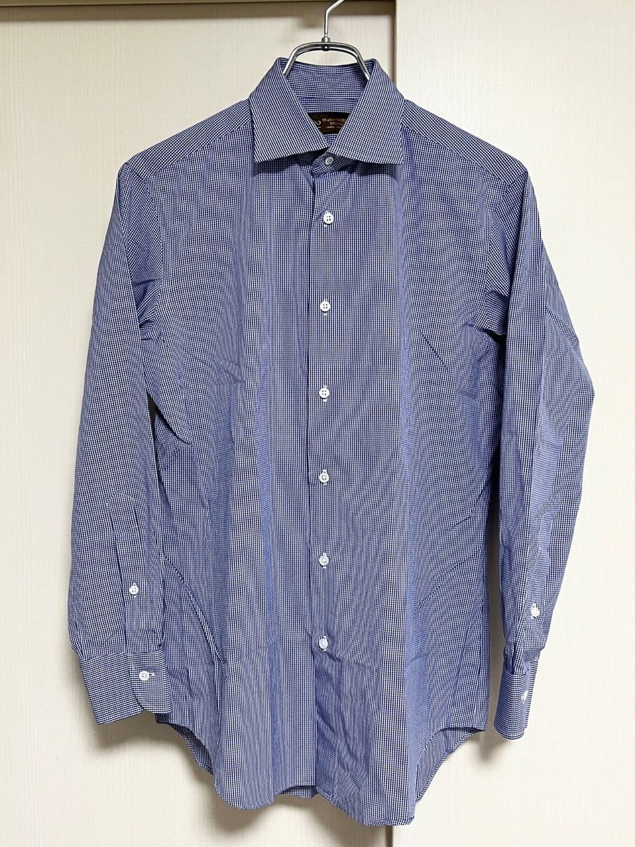 MAKER'S SHIRT KAMAKURA cotton shirt 38 blue made in japan luxury