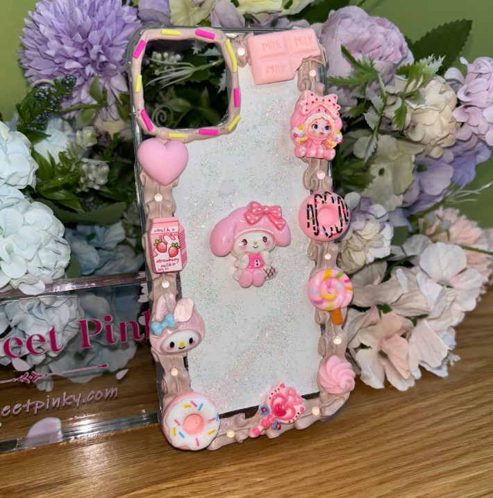 Coque Sanrio My Melody Brillante rose pailletée pour iPhone 14