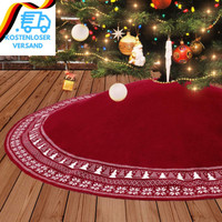 Dremisland GroßE Weihnachtsbaum Rock, 122Cm Gestrickter Weihnachtsbaumdecke, Sch