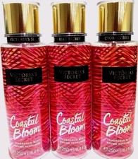 3 Victoria's Secret Fragrance Perfume Mist For Women Coastal Bloom 8.4 oz spray
