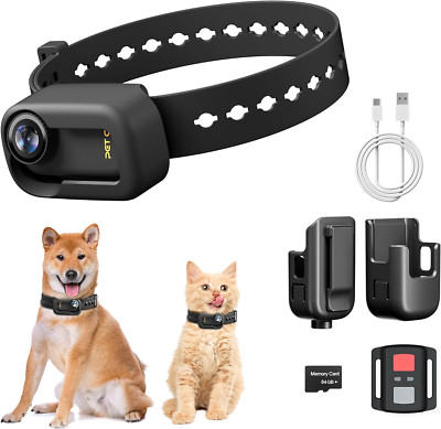 4K Cat Collar Camera HD WiFi Pet Camera with 64GB SD Card Mini Action GO 3