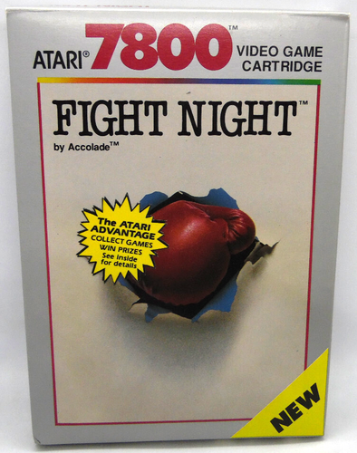 Fight Night (Atari 7800, 1988) komplett CIB mit Garantiekarte getestet funktioniert sehr gut - Bild 2 von 10