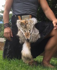 Masked Sporran Coyote scottish celtic bag Scottish for Kilt fur Sporran