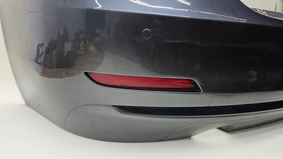 2014-2020 BMW 435i F32 Base Rear Bumper Cover Assembly With PDC Navy Blue OEM - Image 3 of 4