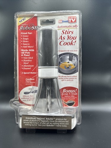 Robo Stir Automatic Pot Stirrer 3 Speed Cordless Non-Stick Safe As Seen on TV - Picture 4 of 5